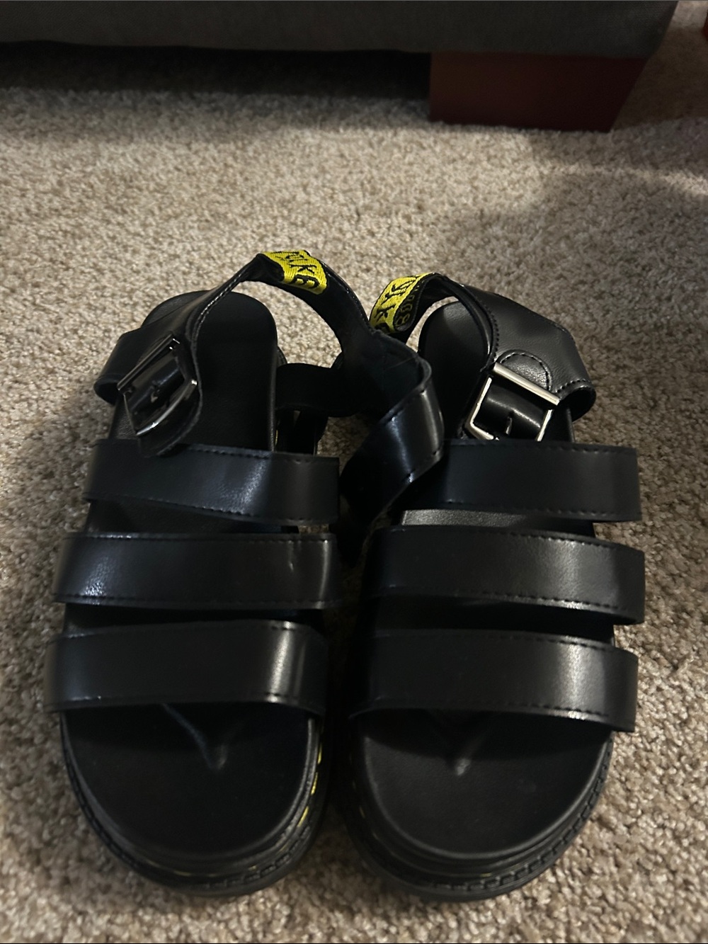 Women's Black Multi-Strap Buckle Sandals